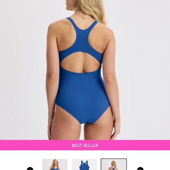 NEW Knix TEEN PERIOD Swim Sport One-Piece SWIMSUIT, Size SMALL, Shady Blue - Picture 2 of 6